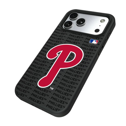 Philadelphia Phillies Text Backdrop Bump Phone Case for Apple iPhone