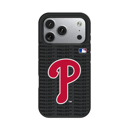 Philadelphia Phillies Text Backdrop Bump Phone Case for Apple iPhone