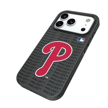 Philadelphia Phillies Text Backdrop Bump Phone Case for Apple iPhone