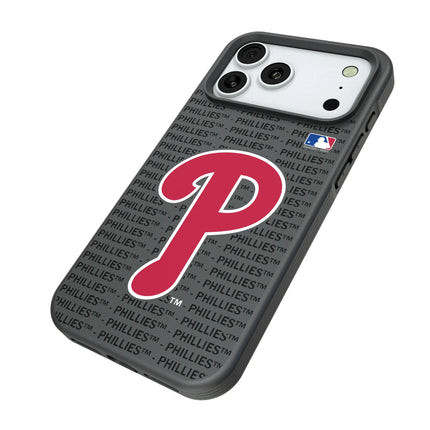 Philadelphia Phillies Text Backdrop Bump Phone Case for Apple iPhone