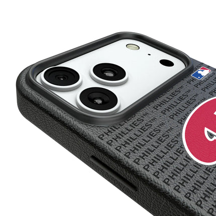 Philadelphia Phillies Text Backdrop MagSafe Compatible Phone Case for Apple iPhone