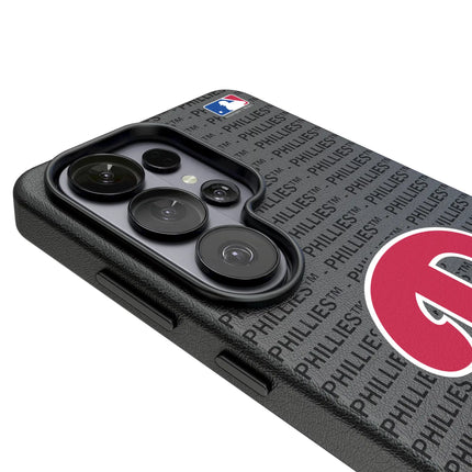 Philadelphia Phillies Text Backdrop MagSafe Compatible Phone Case for Samsung Galaxy