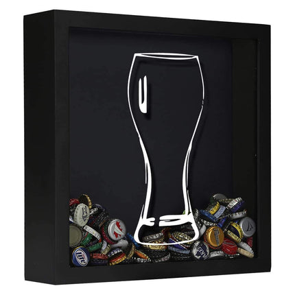 Pilsner Glass Beer Cap Shadow Box