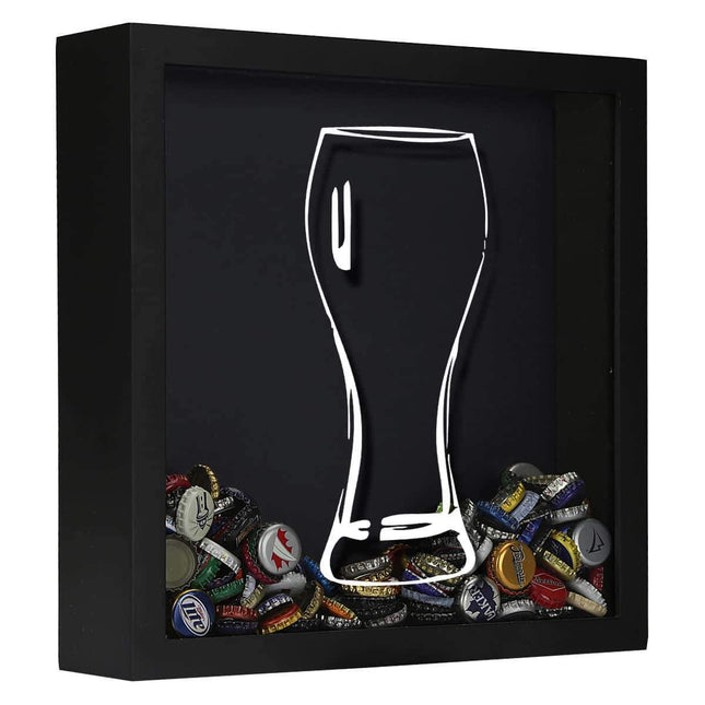 Pilsner Glass Beer Cap Shadow Box