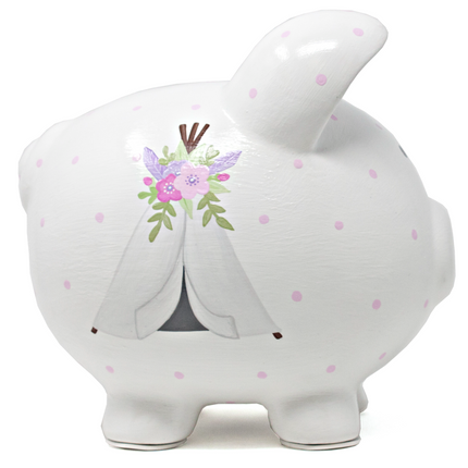 Pink Bohemian Large Piggy Bank