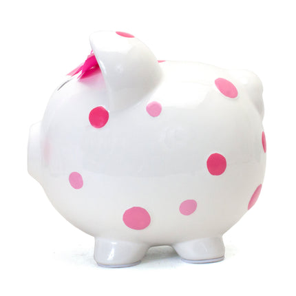 Pink Polka Dot Piggy Bank