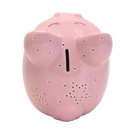 Pink Night Light Piggy Bank