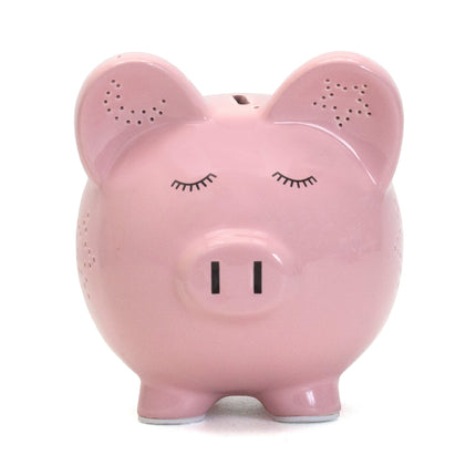 Pink Night Light Piggy Bank