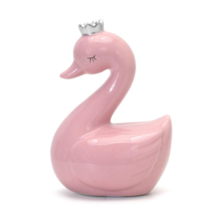 Pink Small Swan Piggy Bank