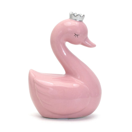 Pink Small Swan Piggy Bank