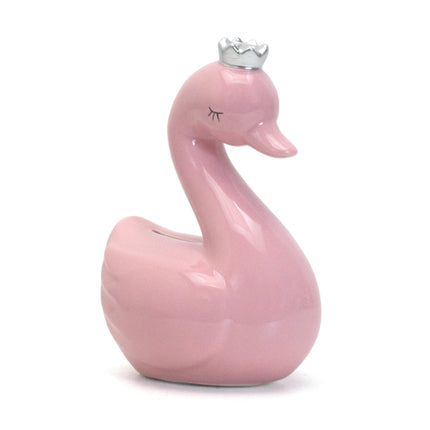 Pink Small Swan Piggy Bank