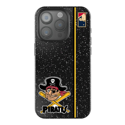 Pittsburgh Pirates 1958-1966 - Cooperstown Collection Sidebar Black Bling Phone Case for Apple iPhone
