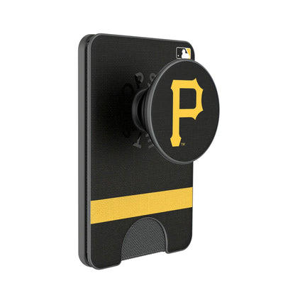 Pittsburgh Pirates Stripe PopSockets MagSafe-Compatible PopWallet+