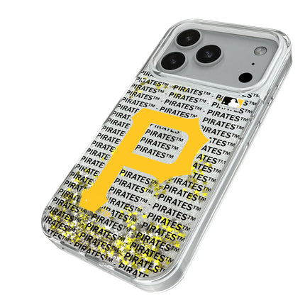 Pittsburgh Pirates Text Backdrop Glitter Phone Case for Apple iPhone