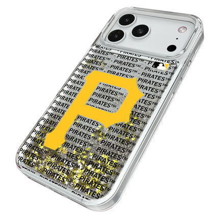 Pittsburgh Pirates Text Backdrop Glitter Phone Case for Apple iPhone