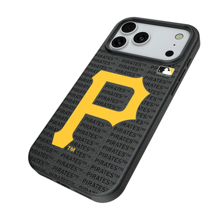Pittsburgh Pirates Text Backdrop MagSafe Compatible Phone Case for Apple iPhone