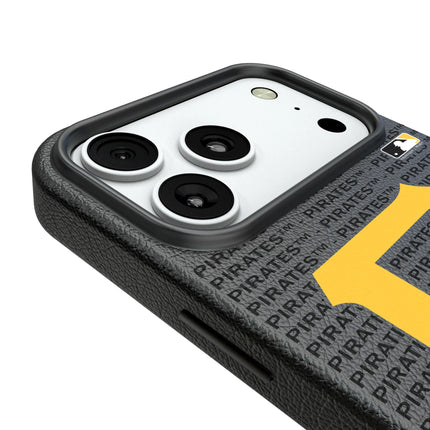 Pittsburgh Pirates Text Backdrop MagSafe Compatible Phone Case for Apple iPhone