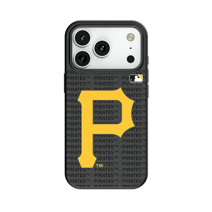 Pittsburgh Pirates Text Backdrop MagSafe Compatible Phone Case for Apple iPhone