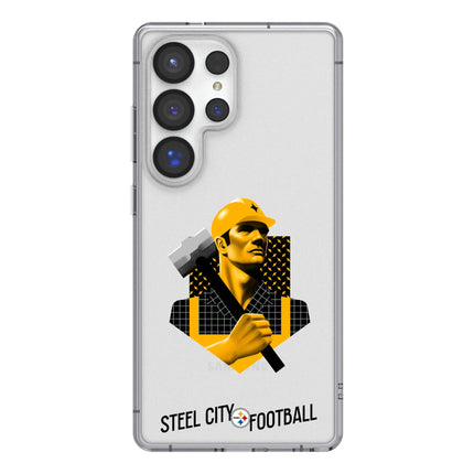 Pittsburgh Steelers Deco Clear Phone Case for Samsung Galaxy