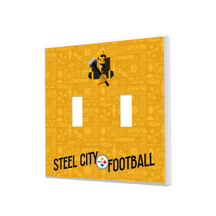 Pittsburgh Steelers Deco Hidden-Screw Light Switch Plate
