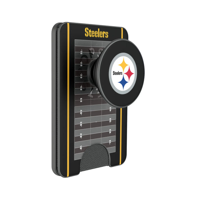 Pittsburgh Steelers Field PopSockets MagSafe-Compatible PopWallet+