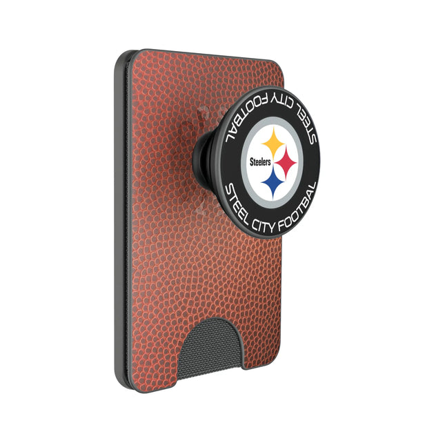 Pittsburgh Steelers Football PopSockets MagSafe-Compatible PopWallet+