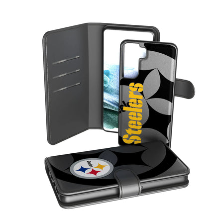 Pittsburgh Steelers Monocolor Tilt Wallet Phone Case for Apple iPhone
