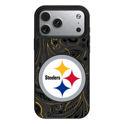 Pittsburgh Steelers Paisley MagSafe Compatible Phone Case for Apple iPhone