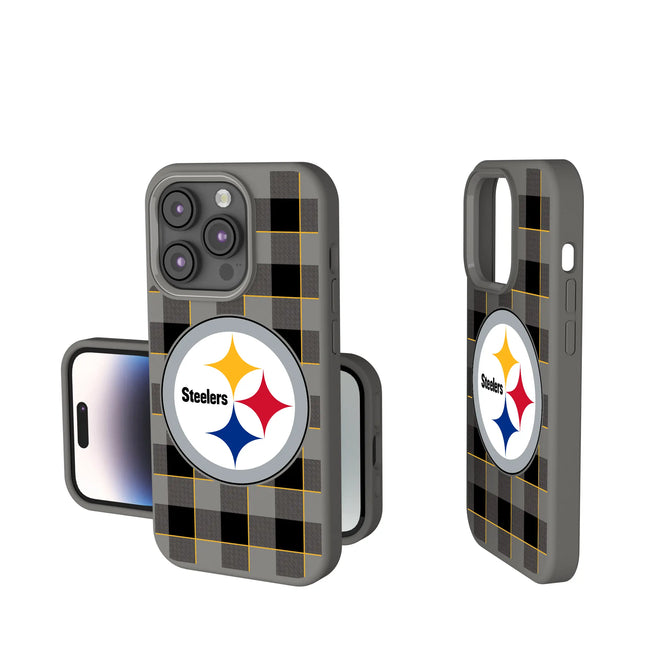 Pittsburgh Steelers Plaid Soft Touch Phone Case for Apple iPhone