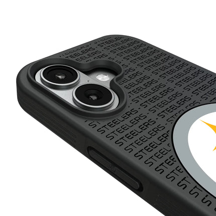 Pittsburgh Steelers Text Backdrop Bump Phone Case for Apple iPhone