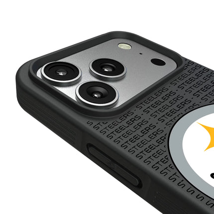 Pittsburgh Steelers Text Backdrop Bump Phone Case for Apple iPhone