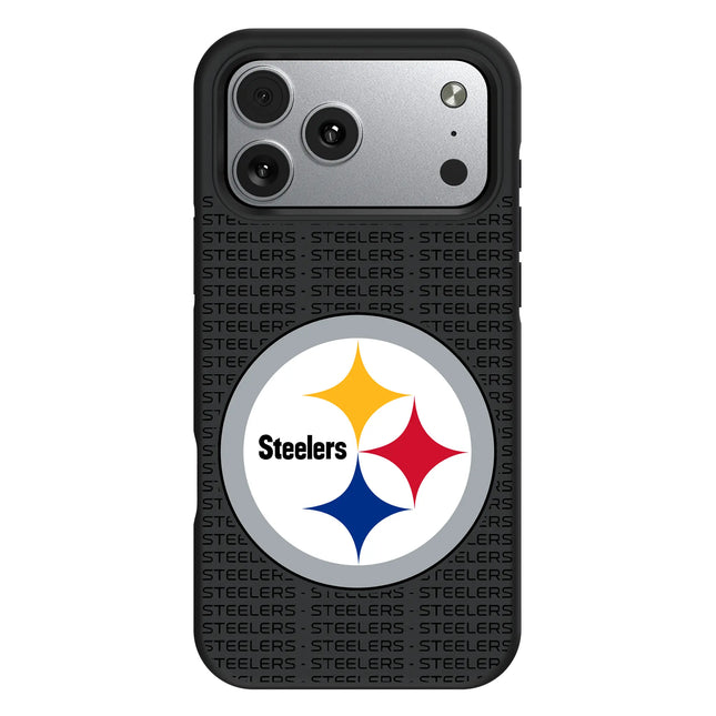 Pittsburgh Steelers Text Backdrop Bump Phone Case for Apple iPhone