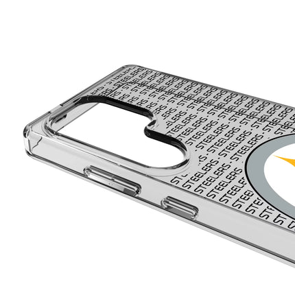 Pittsburgh Steelers Text Backdrop Clear Phone Case for Samsung Galaxy