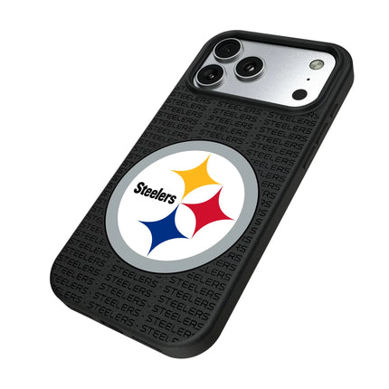Pittsburgh Steelers Text Backdrop MagSafe Compatible Phone Case for Apple iPhone