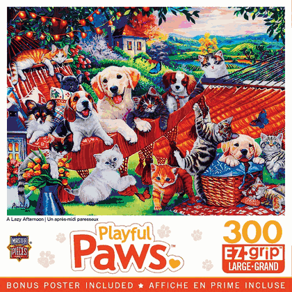 Playful Paws - A Lazy Afternoon 300 Piece EZ Grip Puzzle