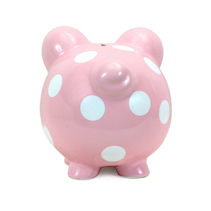 Pink Polka Dot Piggy Bank