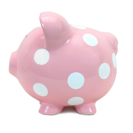 Pink Polka Dot Piggy Bank