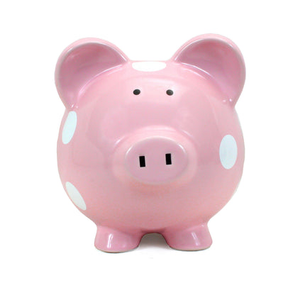 Pink Polka Dot Piggy Bank
