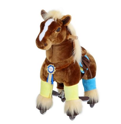 PonyCycle Ride On Brown Horse With Long Mane - Small