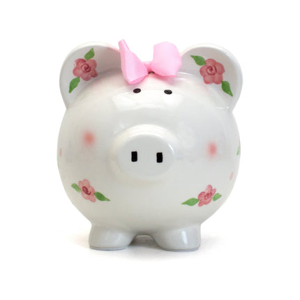 Posies and Polka Dots Large Piggy Bank