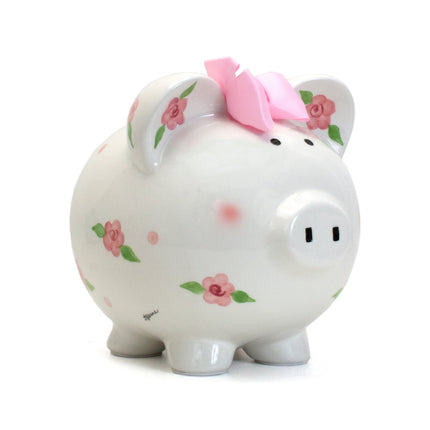 Posies and Polka Dots Large Piggy Bank