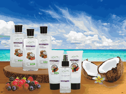 Premium 18 Piece Purelis Berries & Coconut Bath & Body Gift Basket