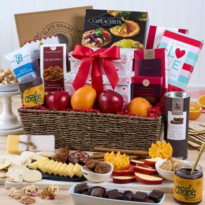 Premium Charcuterie and Fruit With Love Gift Basket
