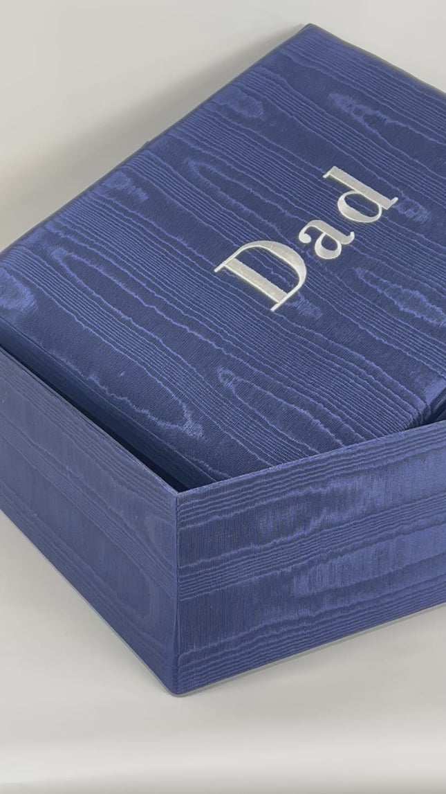 Personalized Large Baby Keepsake Box In Baby Moire