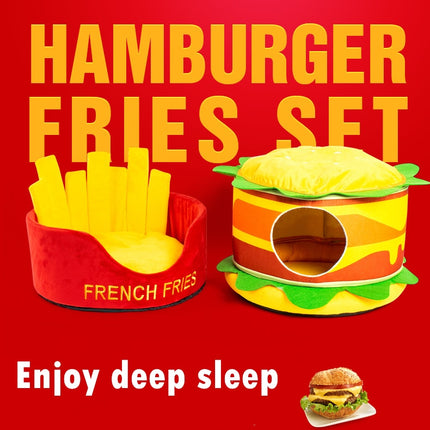 Hamburger French Fries Pet Bed