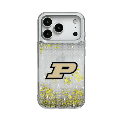 Purdue University Boilermakers Linen Glitter Phone Case for Apple iPhone