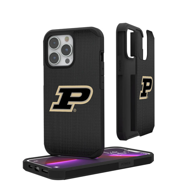 Purdue University Boilermakers Linen Rugged Phone Case for Apple iPhone