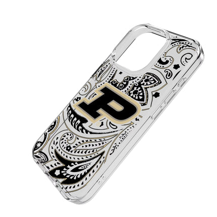 Purdue University Boilermakers Paisley Clear Phone Case for Apple iPhone