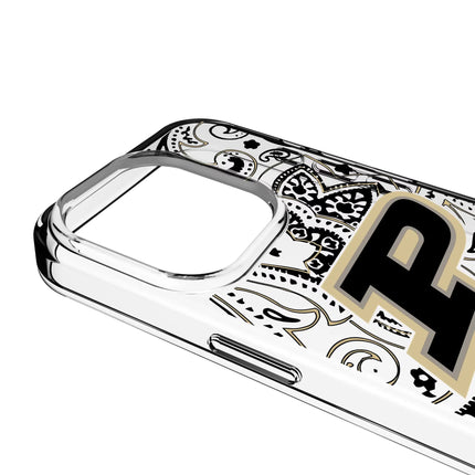 Purdue University Boilermakers Paisley Clear Phone Case for Apple iPhone