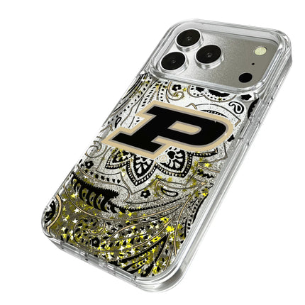Purdue University Boilermakers Paisley Glitter Phone Case for Apple iPhone